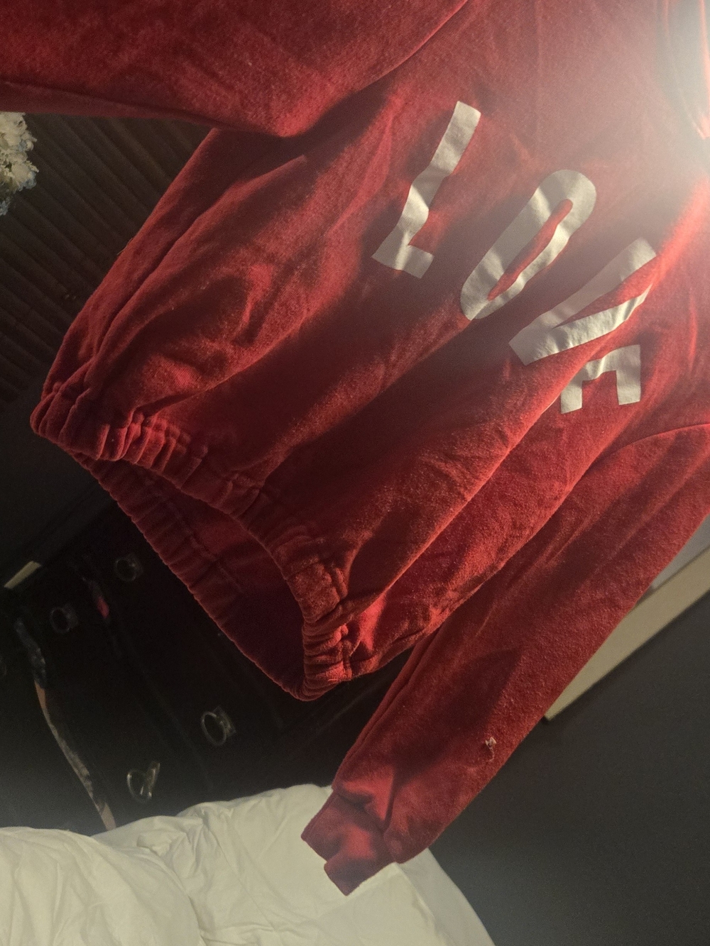 Reflex Kids Burgundy Crewneck Sweatshirt with White Label